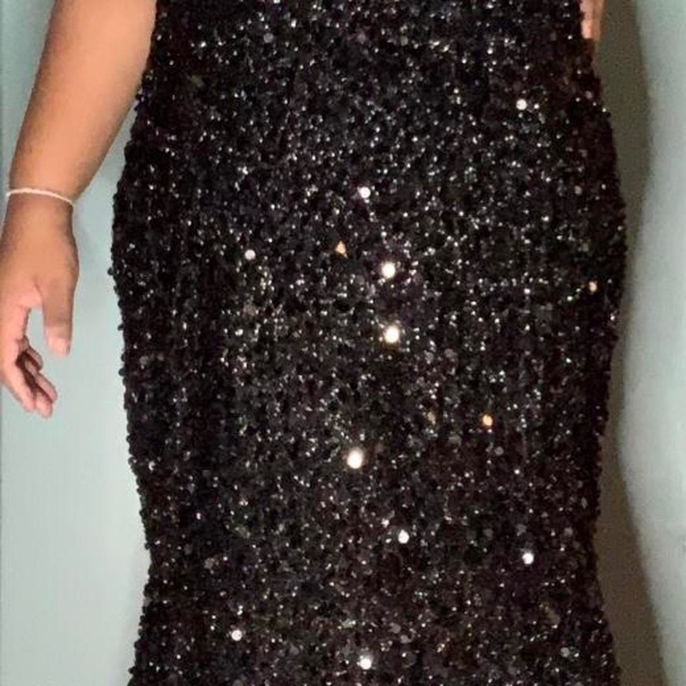 Black sequin dress